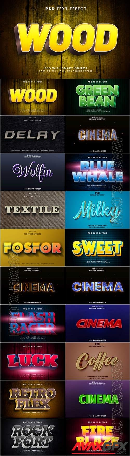 Psd text effect set vol 551