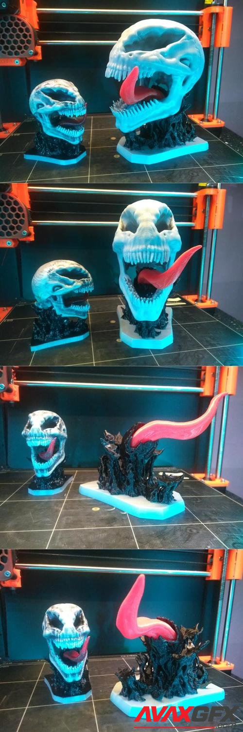 Venom skull with base – 3D Print