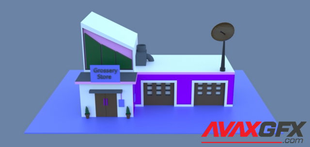 Cinema 4D Creating Grocery Store for Beginner (2020)
