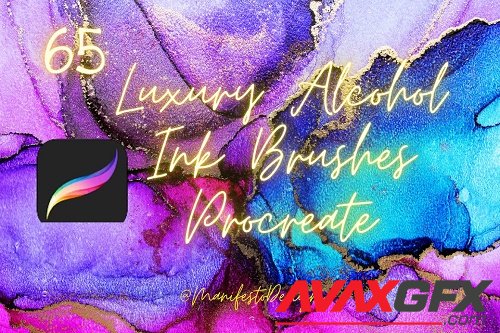 Luxury Alcohol Ink Brushes Procreate - 6925103