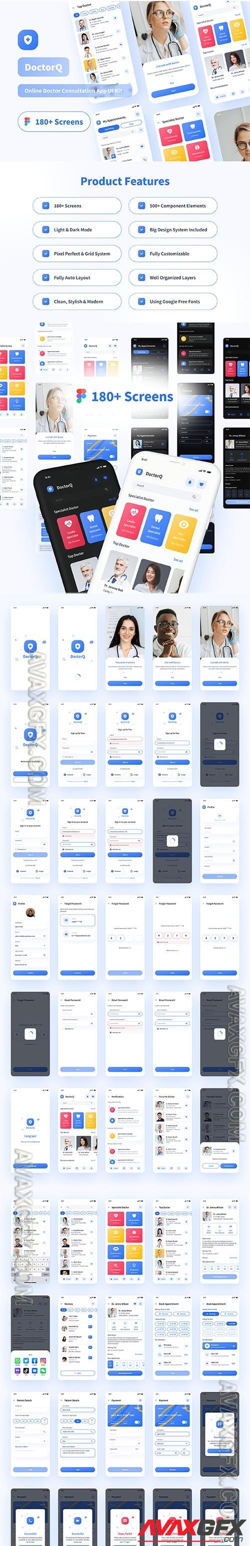 DoctorQ - Online Doctor Consultation App UI Kit