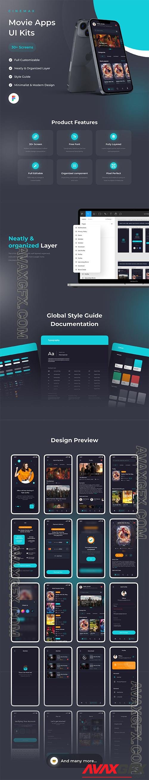 Cinemax - Movie Apps UI Kits