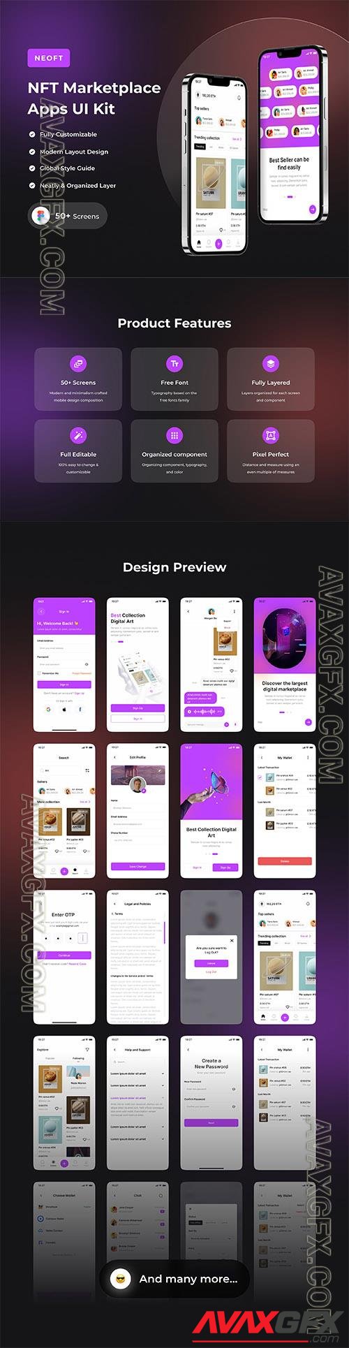 NeoFT - NFT Marketplace Apps UI Kit