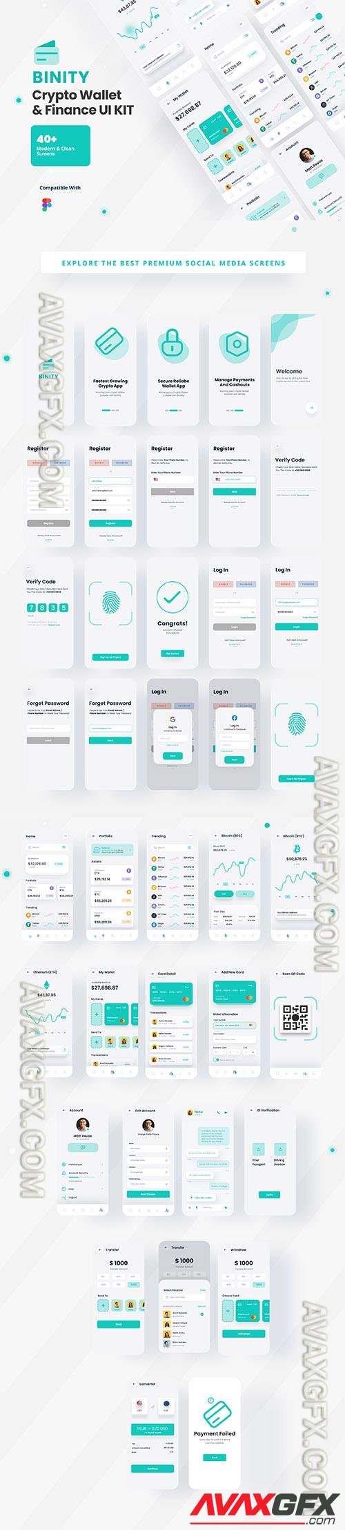 Binity - Crypto Wallet And Finance App UI Kit