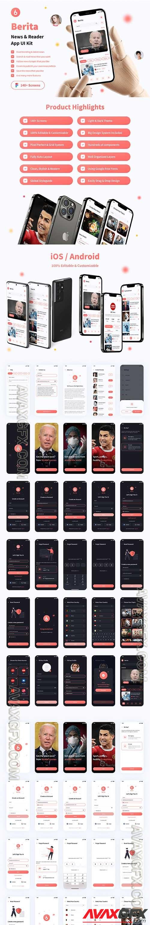 Berita - News & Reader App UI Kit