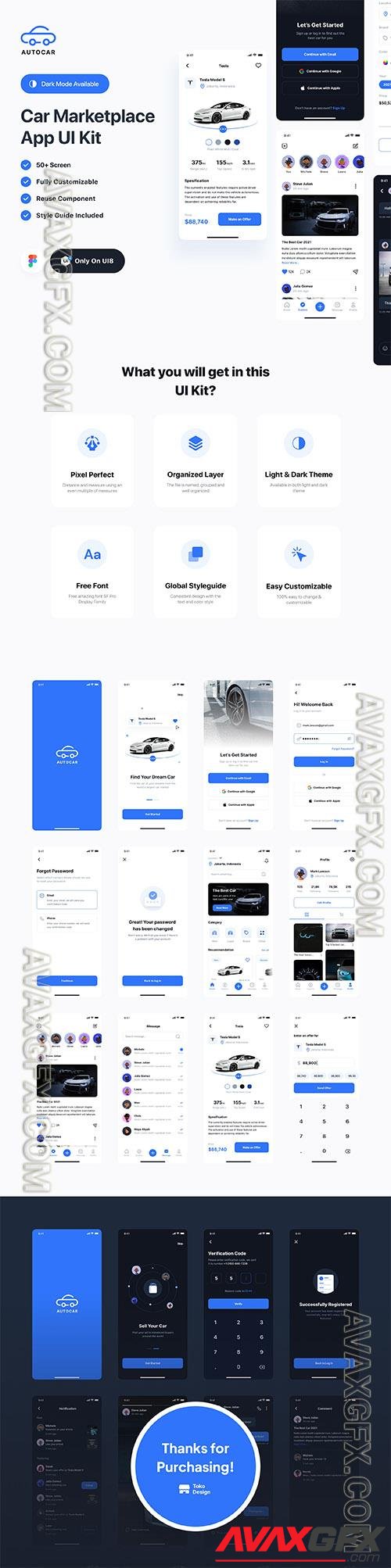 Autocar - Car Marketplace App UI Kit