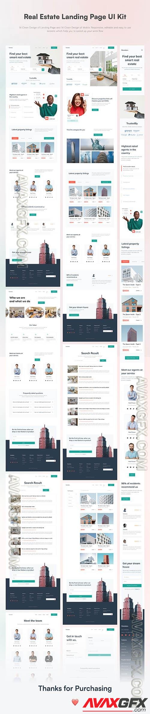 Homelun - Real Estate Landing Page UI KIT