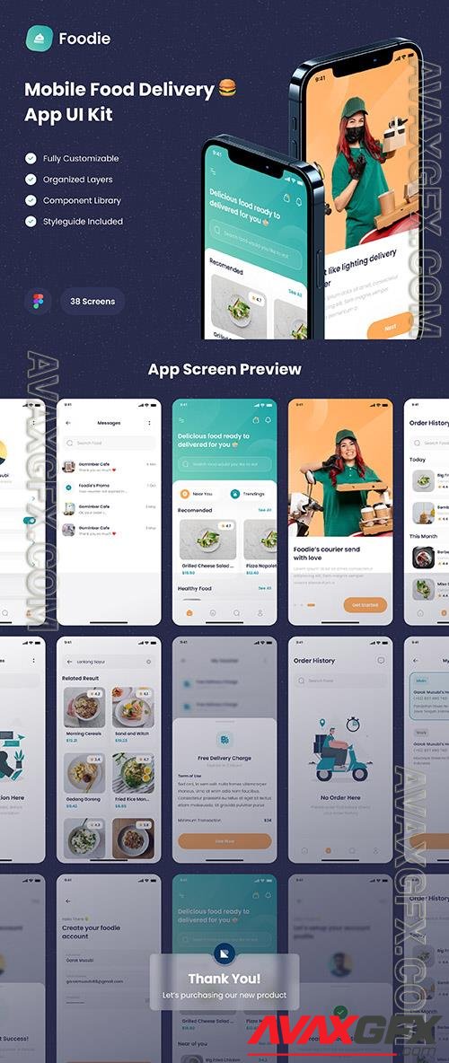 Foodie - Food Delivery App UI KIT