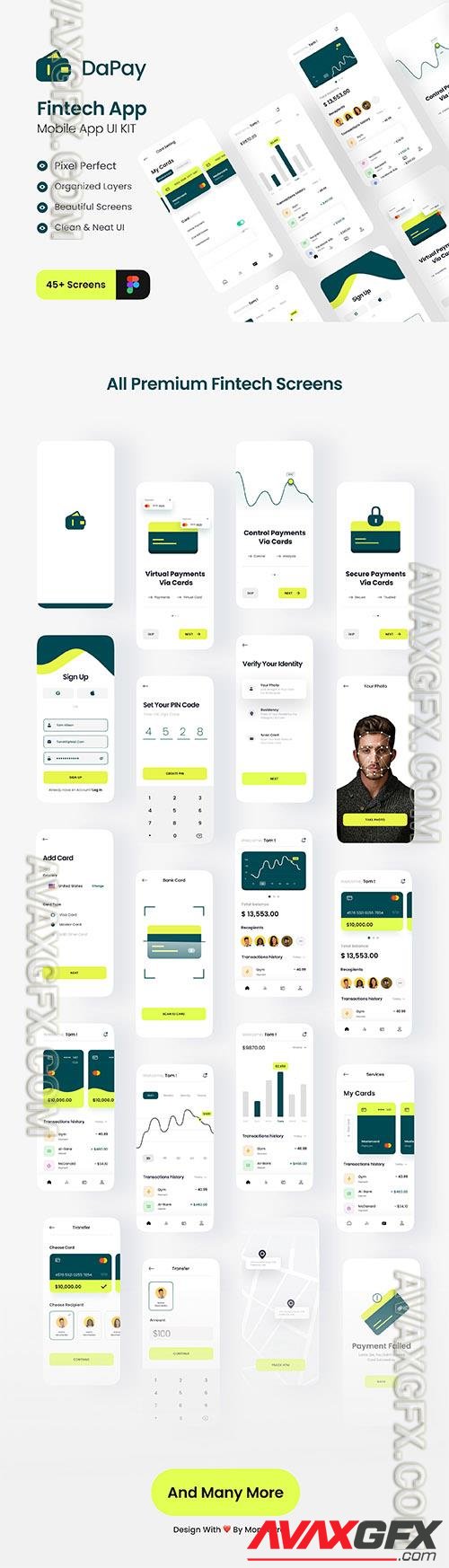 DaPay - Fintech Mobile App UI KIT