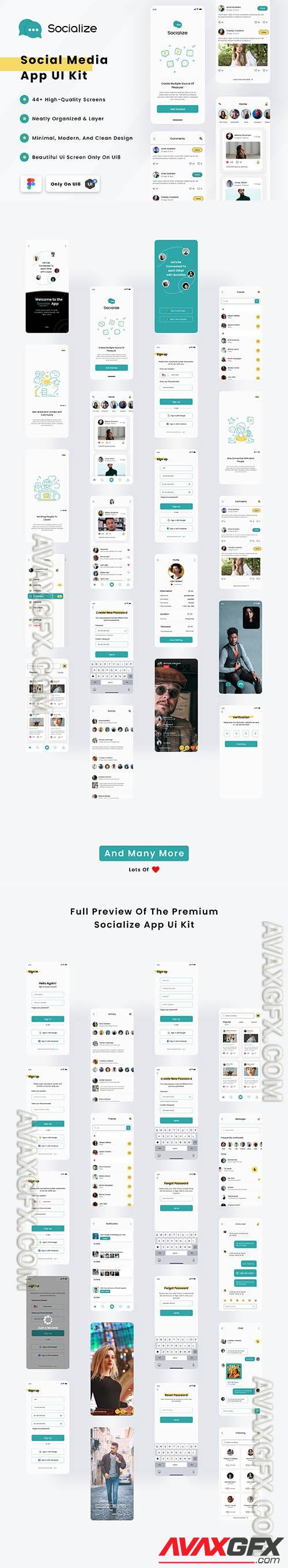 Socialize - Social Media Mobile App Ui Kit