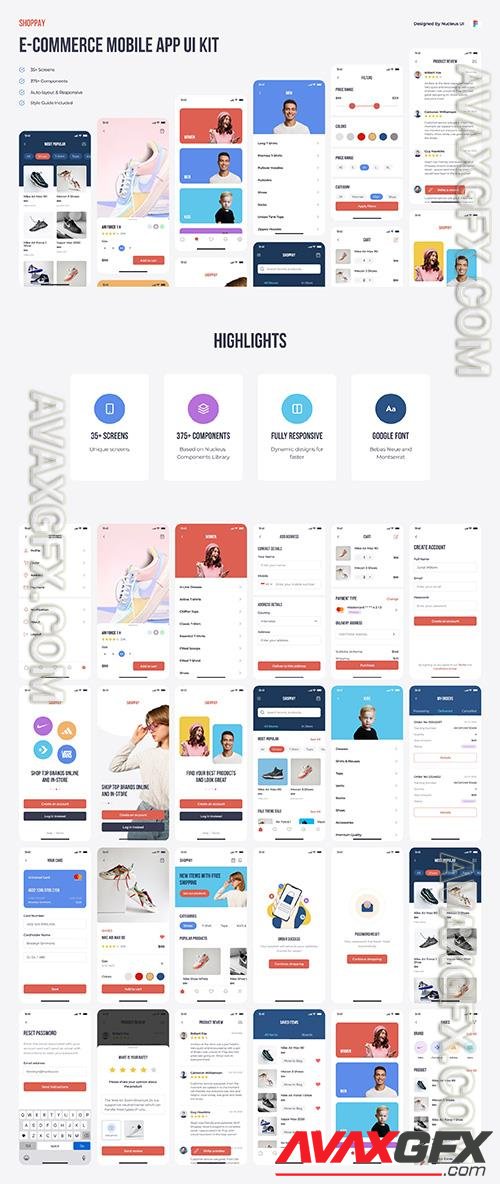 SHOPPAY - E-commerce / online store mobile app UI kit