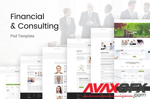 Financial & Consulting PSD Template