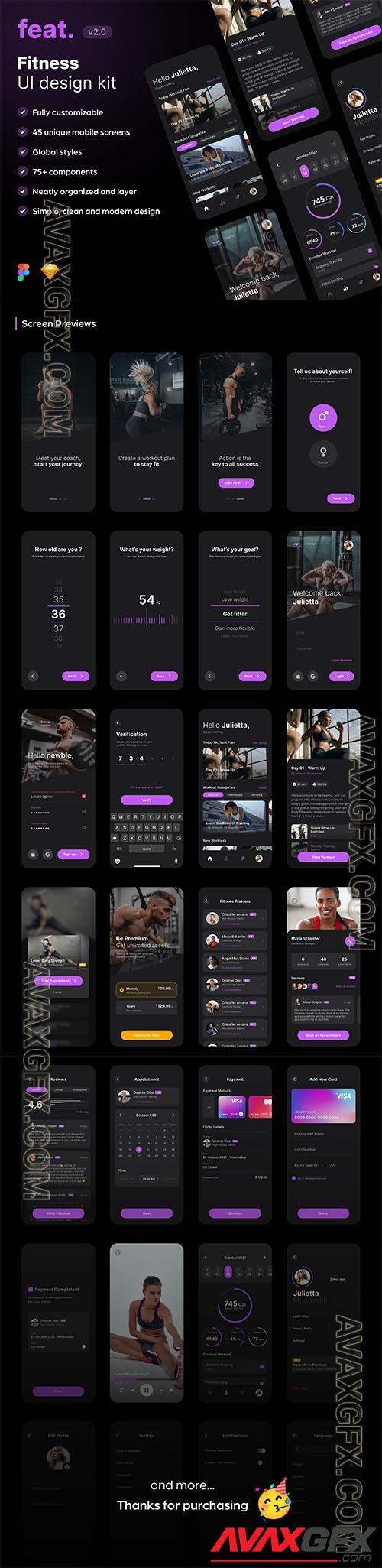 Feat Fitness UI Design Kit