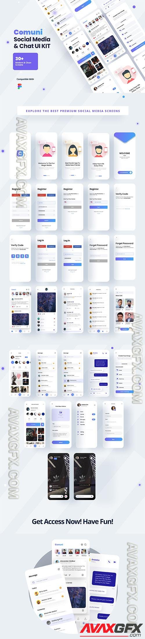 Comuni - Social Media App UI Kit