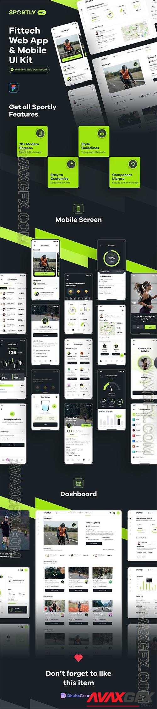 Sportly - Fittech App UI Kit