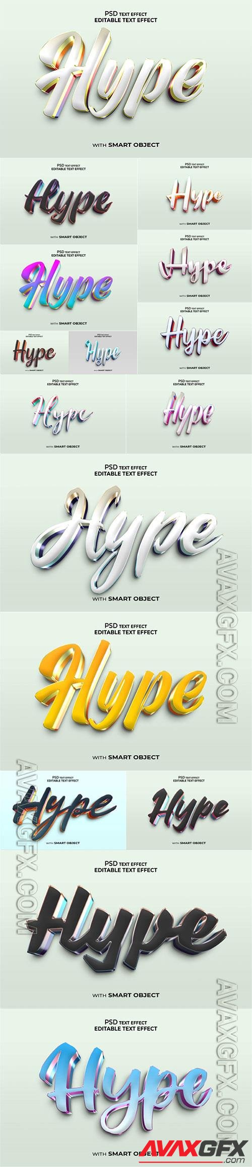 Hype Psd text effect set vol 557