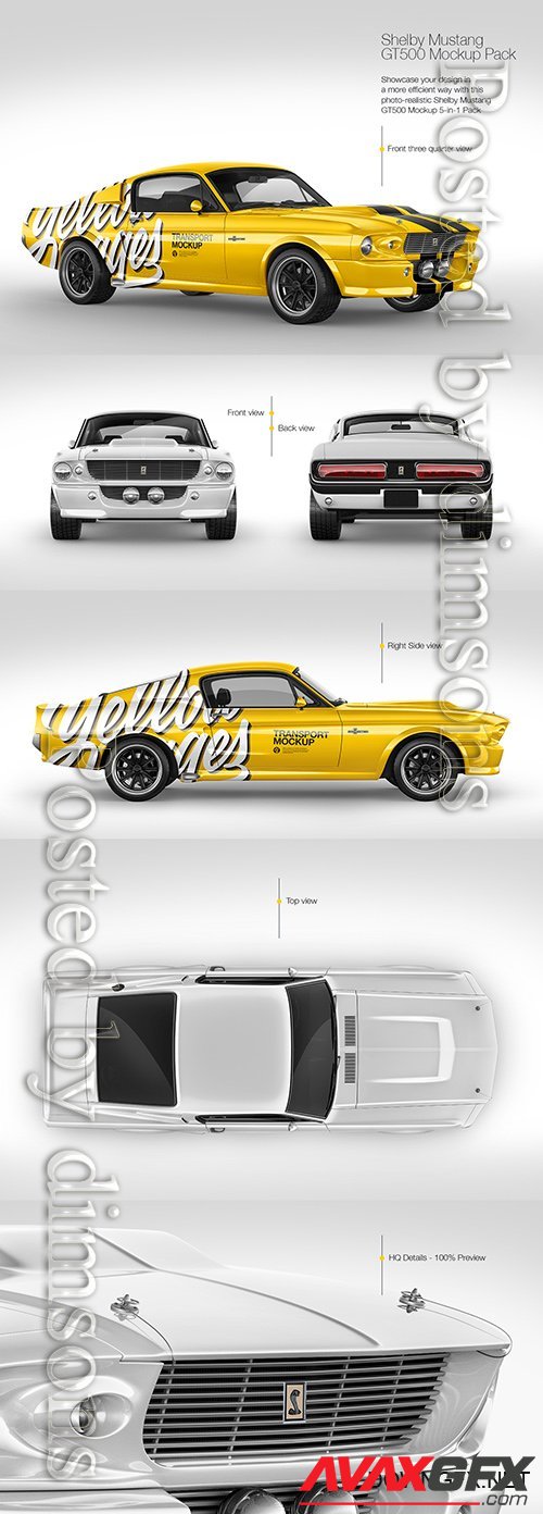 1967 Shelby Mustang GT500 Mockup Pack 22972