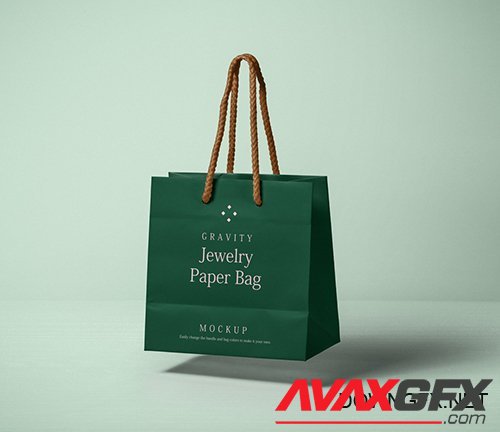 Gravity Paper Bag Mockup PSD