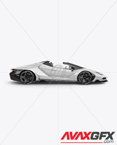 Super Car Mockup - Side View 51250