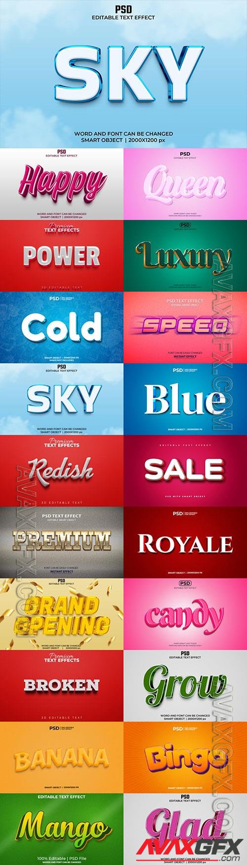 Psd text effect set vol 572