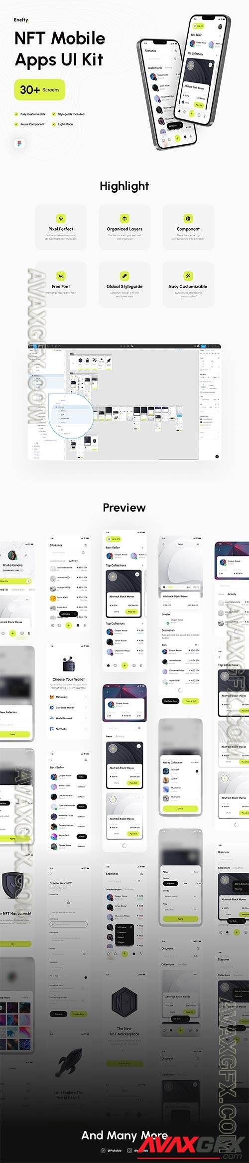 Enefty - NFT Mobile Apps UI Kit