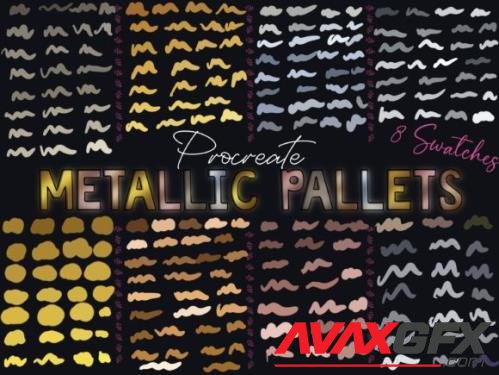 Metallic Swatch Procreate Pallet Kit