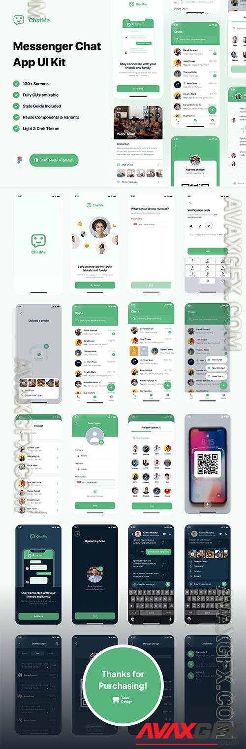 Chatme - Messenger Chat App UI Kit
