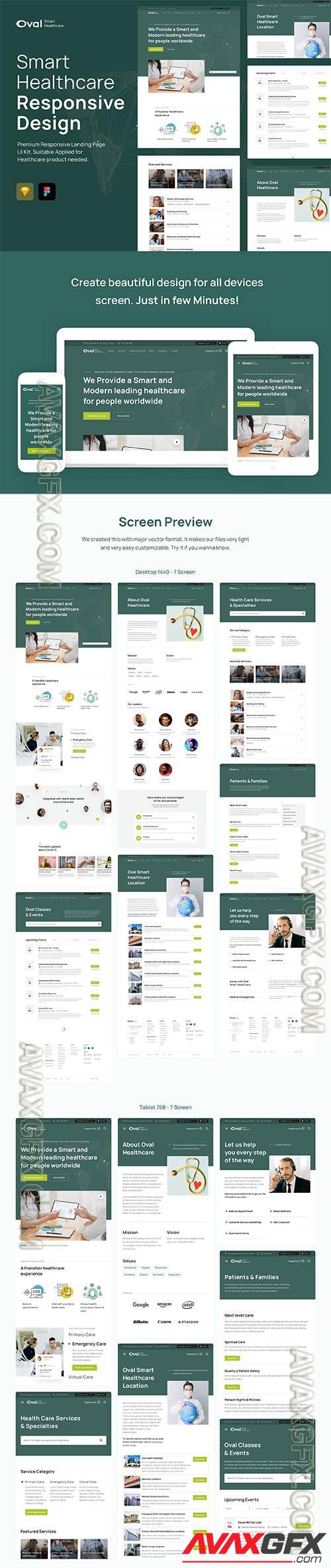 Oval: Healthcare Landing Page Template