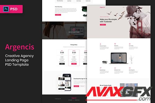 Creative Agency - Landing Page PSD Template