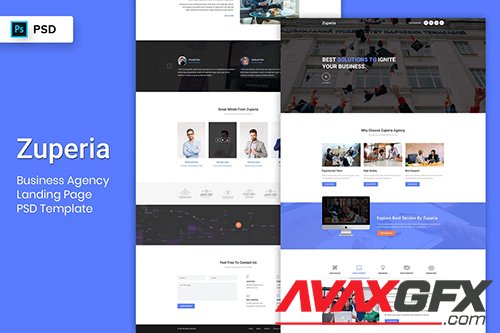 Business Agency - Landing Page PSD Template