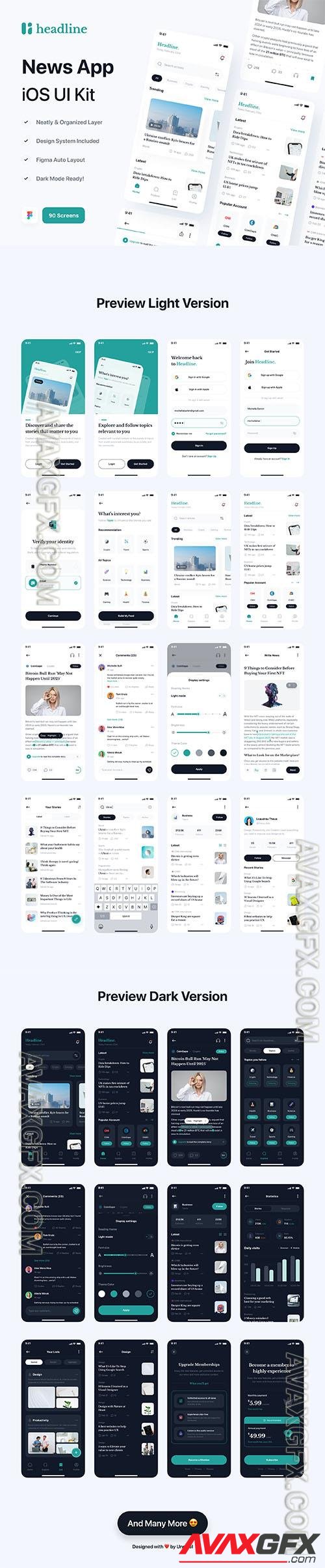 Headline - News App UI Kit