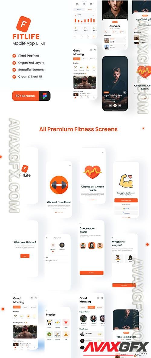 FitLife - Fitness App UI KIT