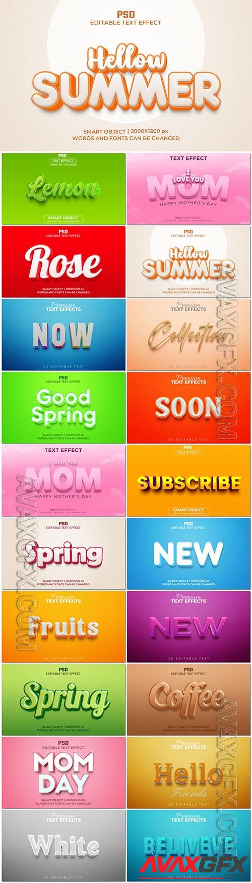 Psd text effect set vol 580