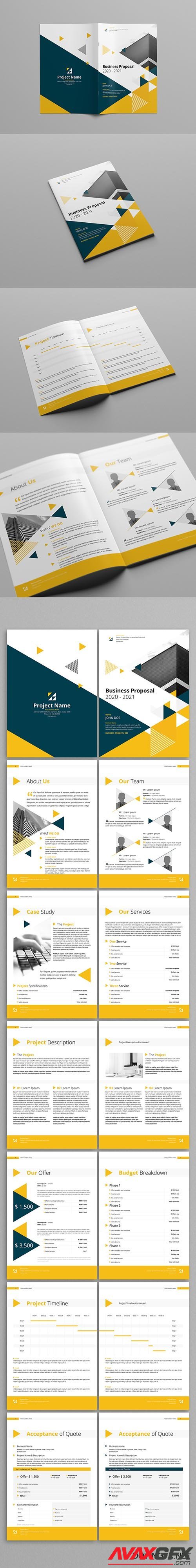 Yellow And Gray Booklet Layout 205399121