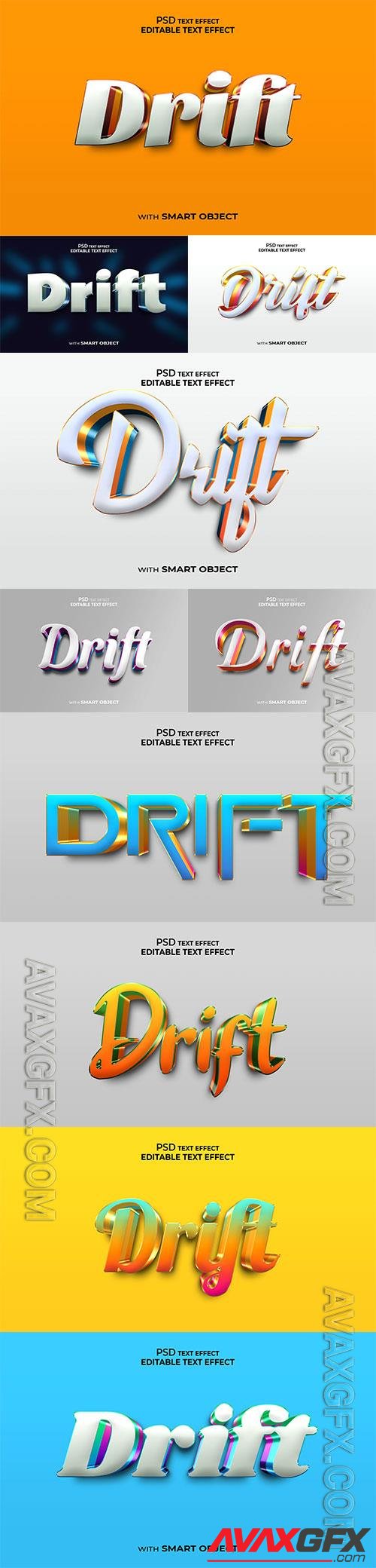 Drift Psd text effect set vol 579