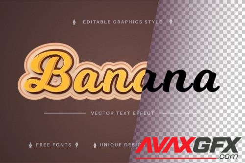 Banana - Editable Text Effect, Font Style  - 7164924