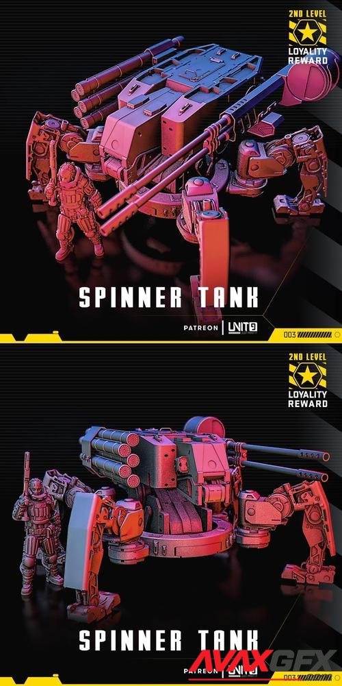 Unit 9 Loyalty Reward 3 - Spinner Tank – 3D Print