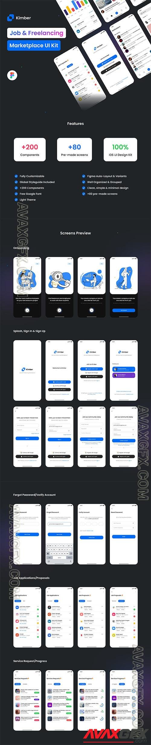 Kimber - Job & Freelancing Marketplace UI Kit