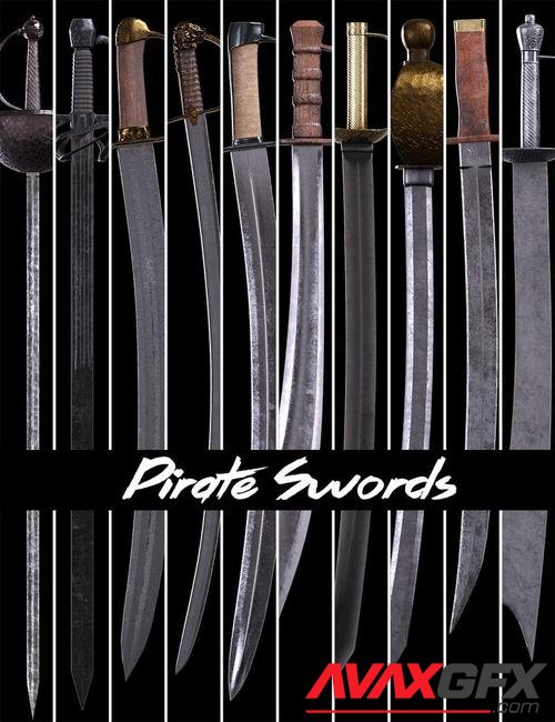 BW Pirate Swords For Genesis 8 and Genesis 8.1 Characters