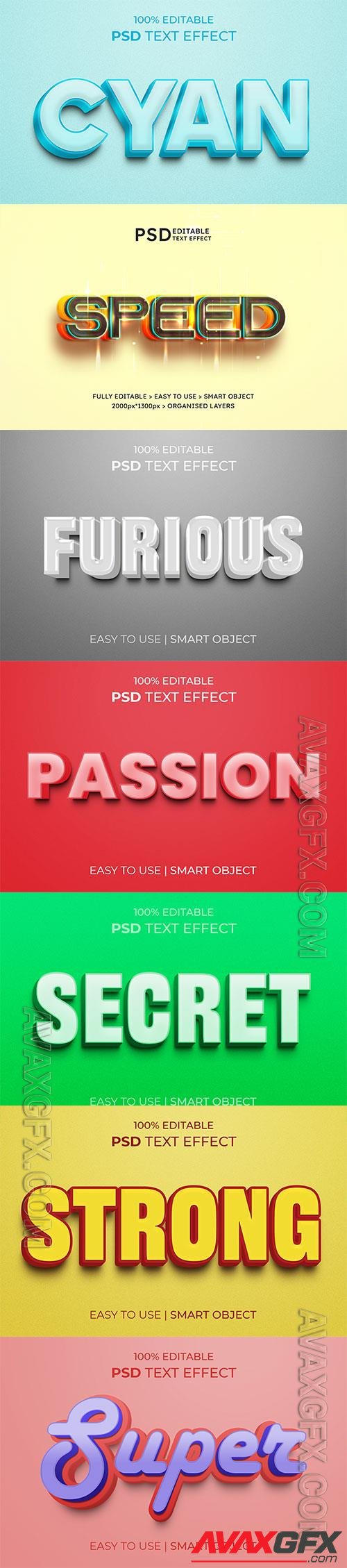 Psd text effect set vol 596