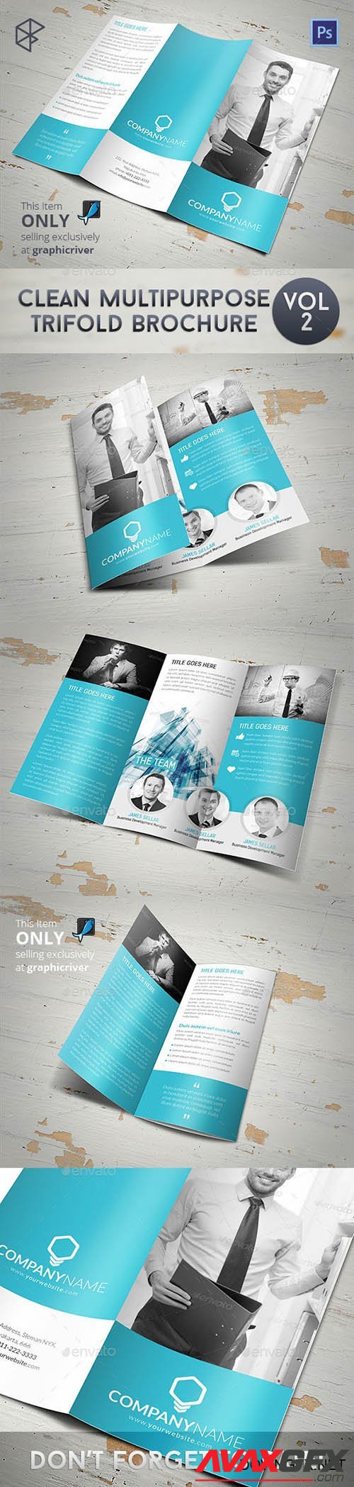 Graphicriver - Clean Multipurpose Trifold Brochure Vol 2 7908913