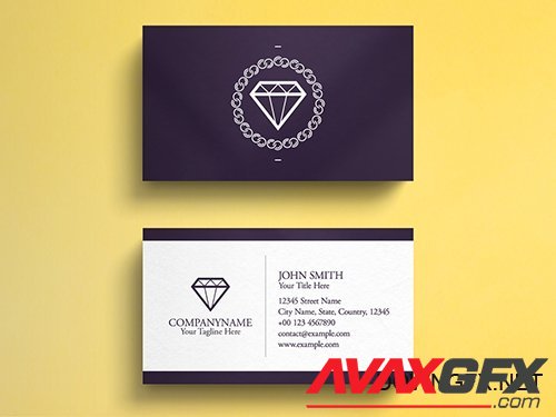 Jewelry Business Card Layout 260559273 PSDT