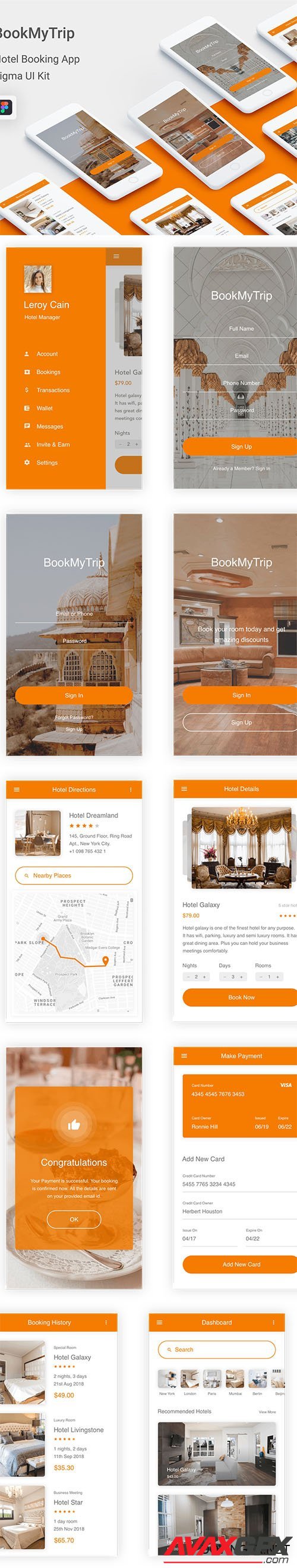 BookMyTrip - Hotel Booking UI Kit for Figma