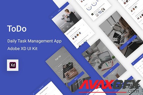 ToDo - Daily Task Management App for Adobe XD