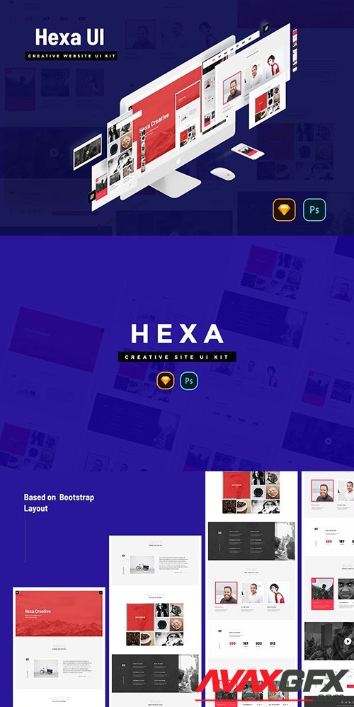 HEXA Creative Website UI Kit