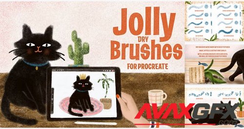 Jolly Dry Brushes for Procreate