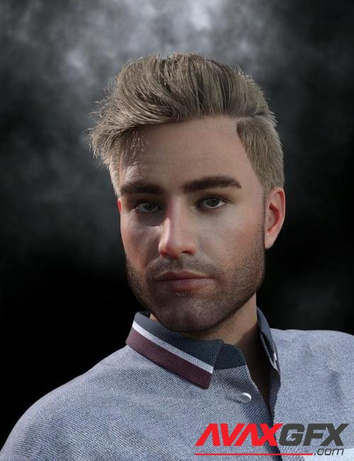 Remy Front Flipped Hair for Genesis 8 and 8.1 Males