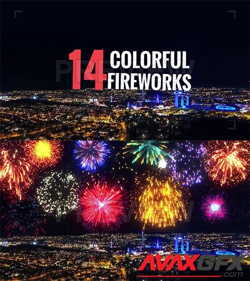 MotionArray - Colorful Fireworks Pack 54190