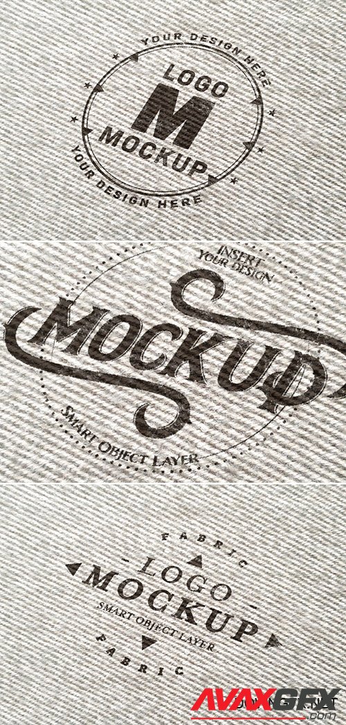 Logo Mockup on Wool Fabric Texture 309267440