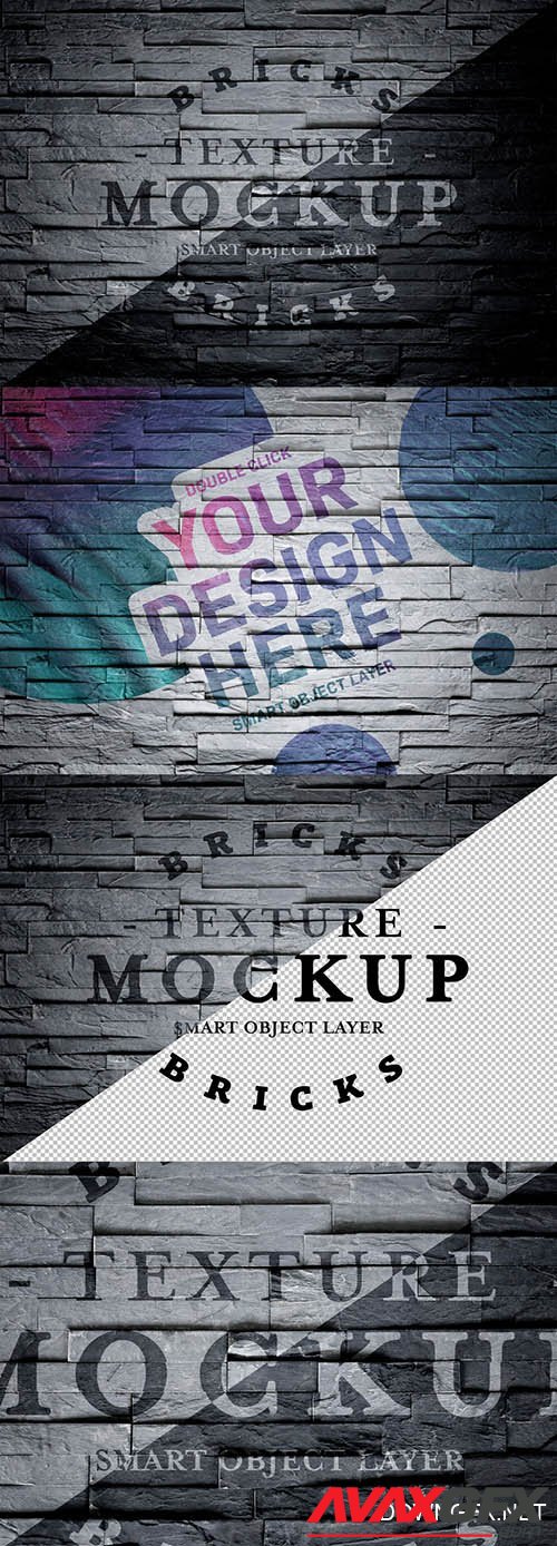 Dark Brick Texture Mockup 288730618